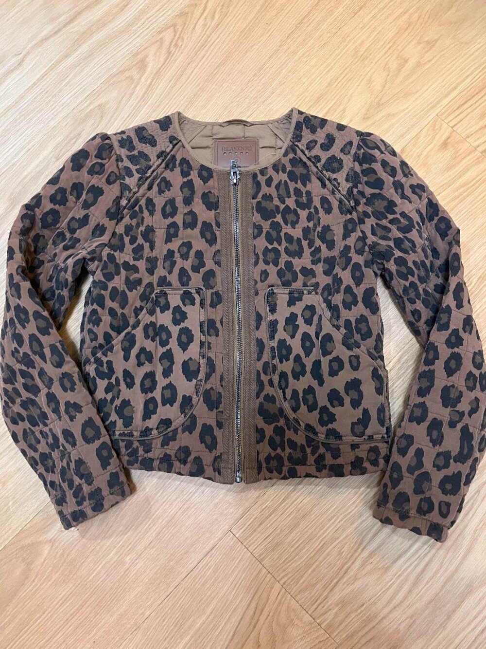 Quilted Cheetah Print Bomber Jacket